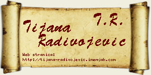 Tijana Radivojević vizit kartica